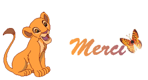 gif animé merci lion